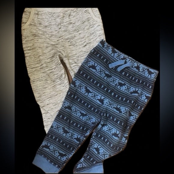 granimals Other - Patterned Blue and Gray Kids Jogger Pants
